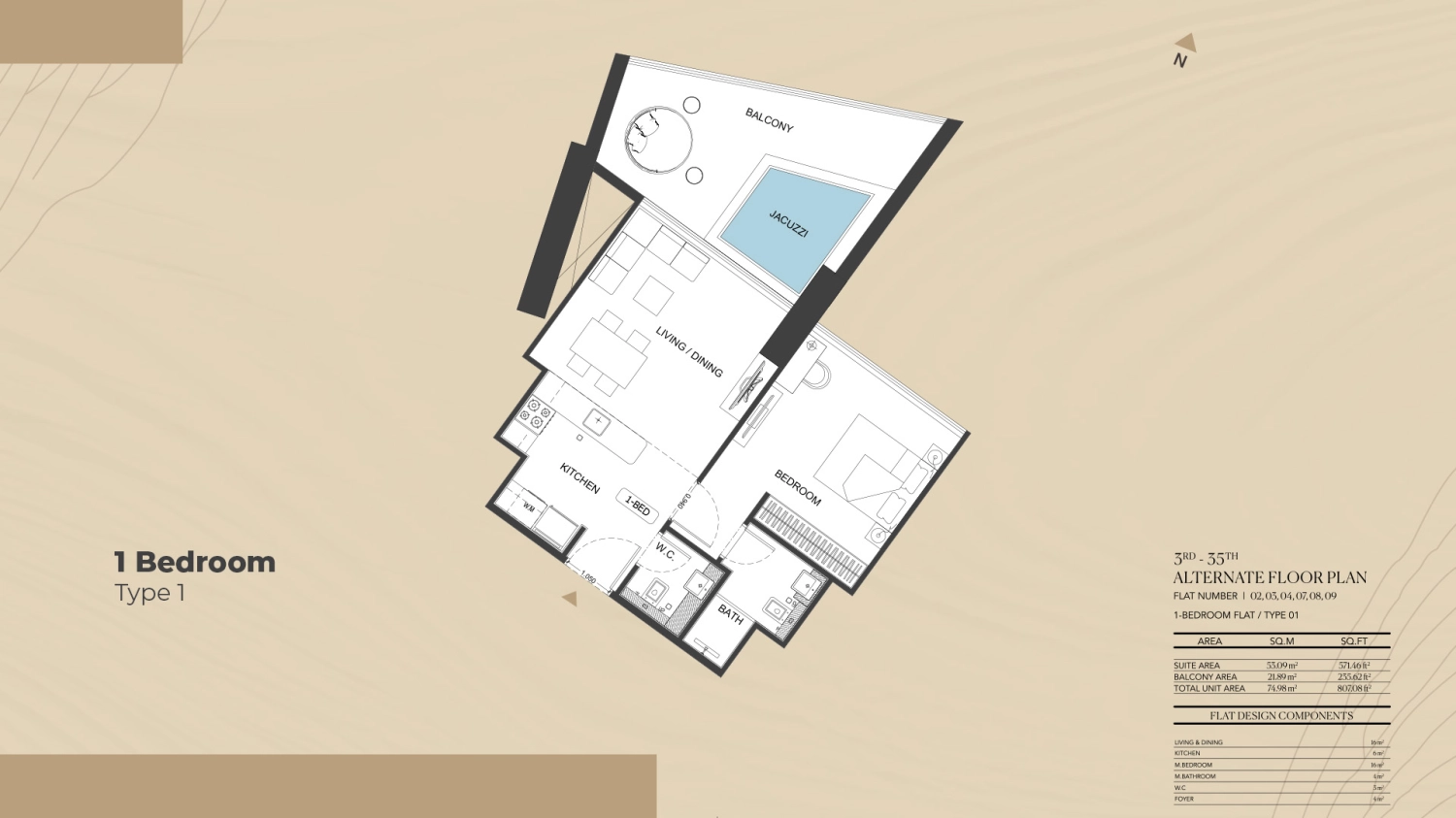 1 BR - Type A